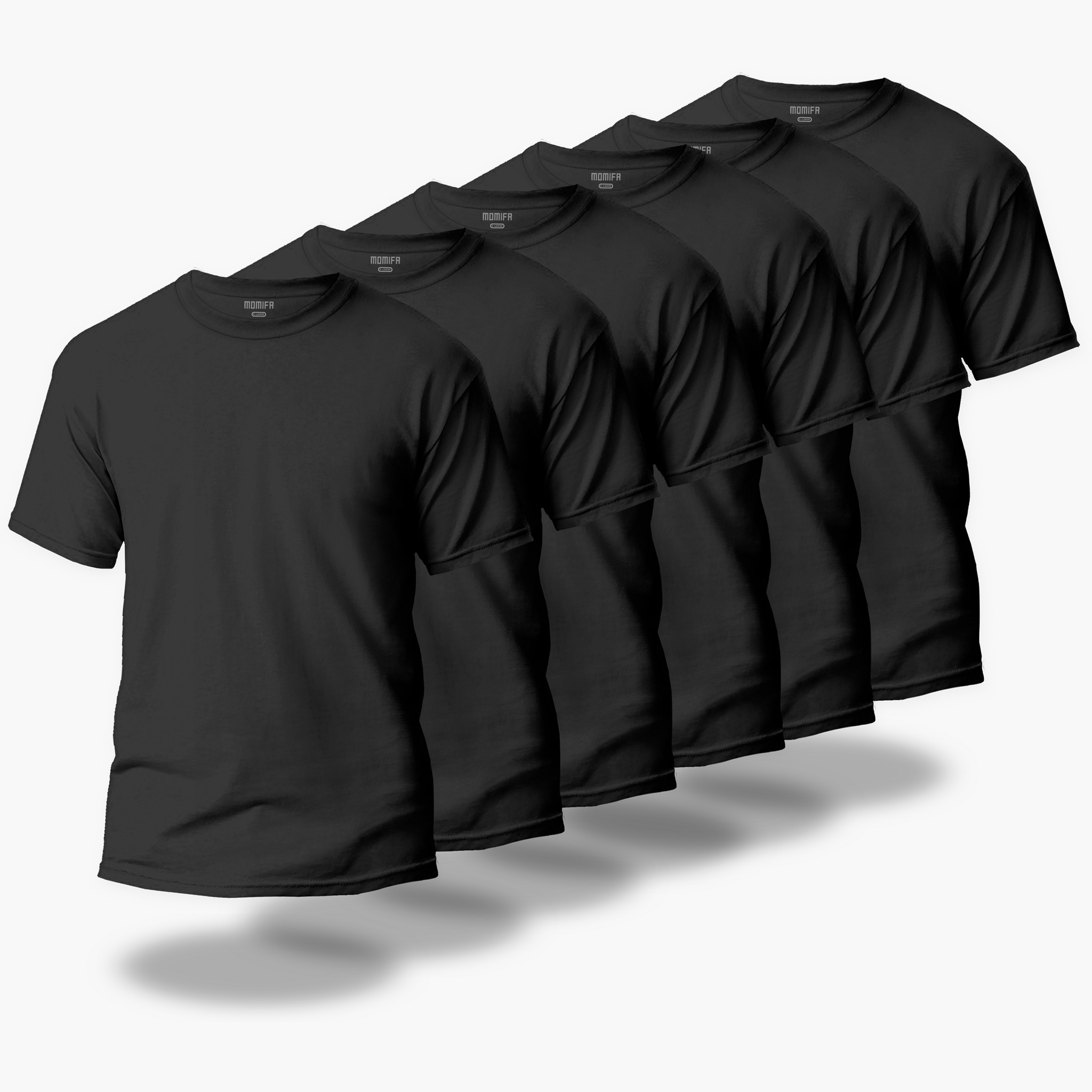 6-Pack Black Plain T-Shirt (UNISEX)