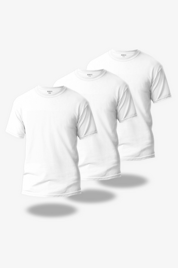 3-Pack White Plain T-Shirt (UNISEX)