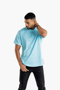 Aqua blue unisex polo shirt