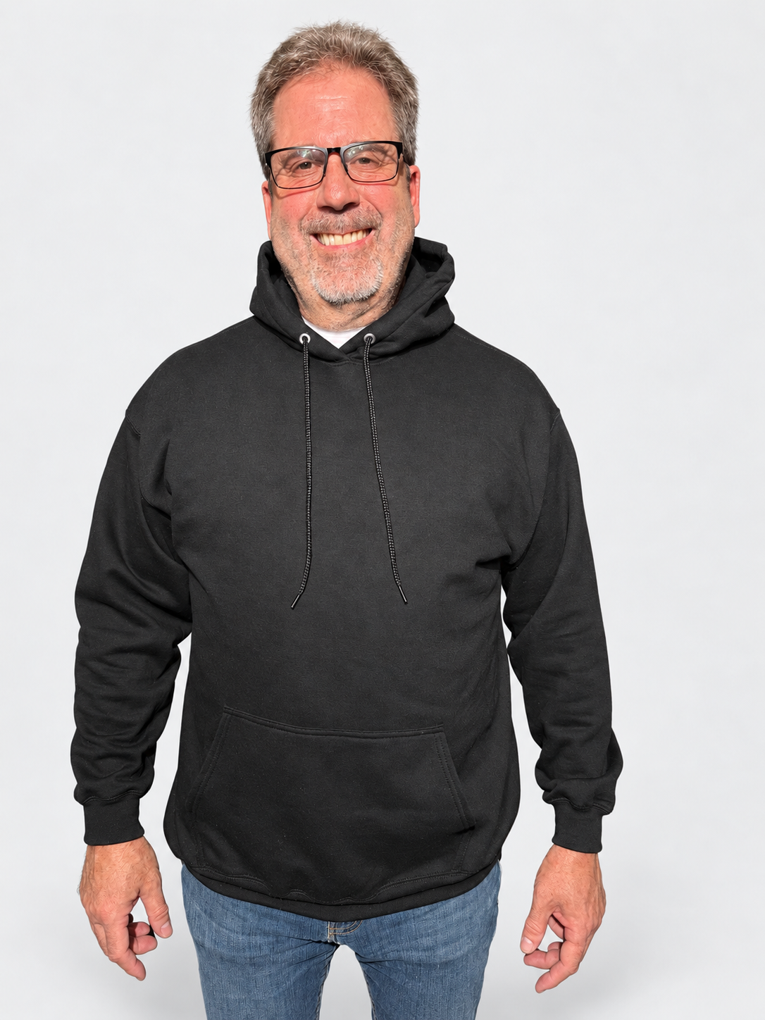 MOMIFA Pullover Hoodie in After Dark, front view