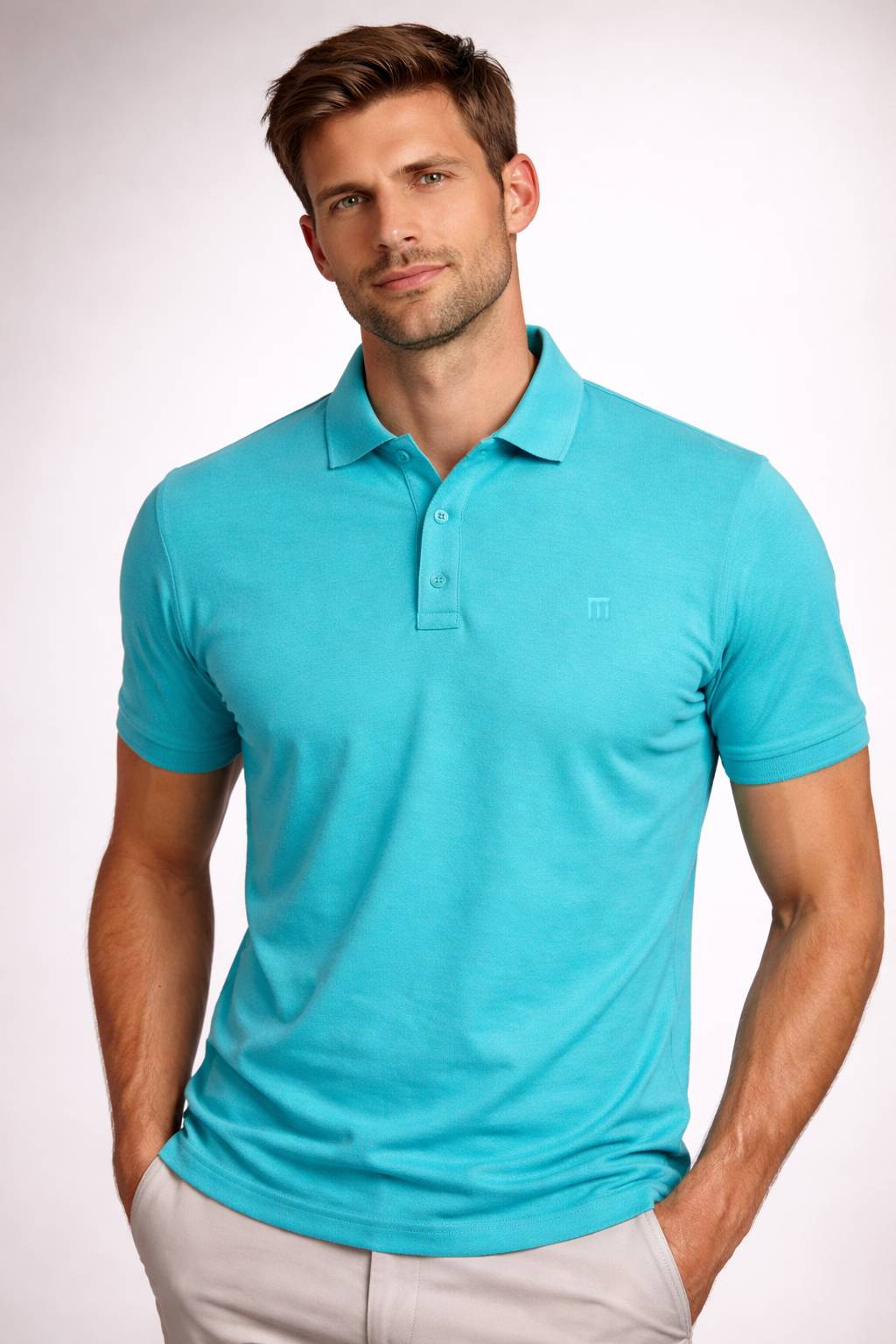 Aqua Blue MOMIFA Classic Polo