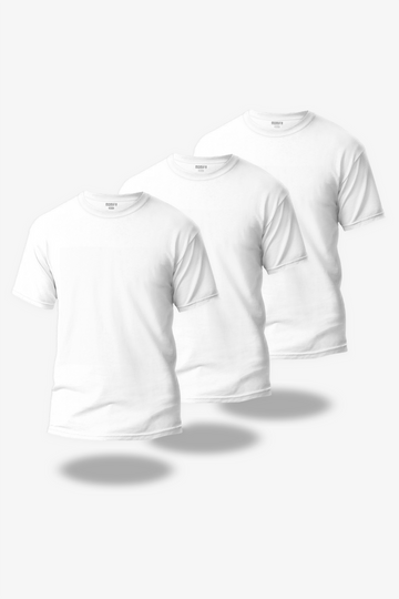 Pack of 3 white polo shirts